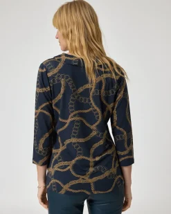 Clearance Blusenshirt "Woman Deluxe" mit Kettenprint Shirts & Tops