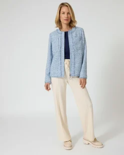 Sale Bouclé-Blazer mit Fransenkanten Jacken & Mäntel