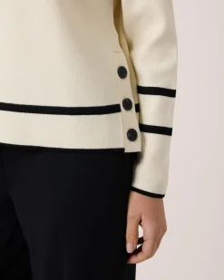 Best Boxy Strickpullover mit Zierknöpfen Strickware