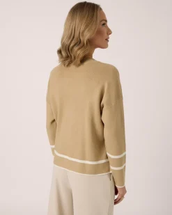 Best Boxy Strickpullover mit Zierknöpfen Strickware