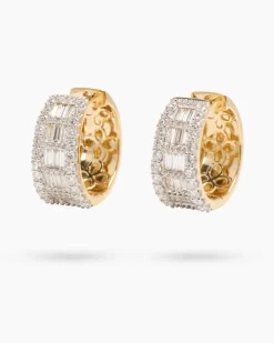 Brillant- & Diamant-Creolen ca. 1,50 ct Ohrringe