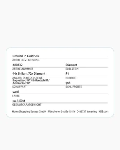 Brillant- & Diamant-Creolen ca. 1,50 ct Ohrringe