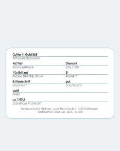 New Brillantcollier ca. 1,00 ct Halsketten & Colliers