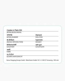 Online Brillant-Creolen 0,25 ct Ohrringe