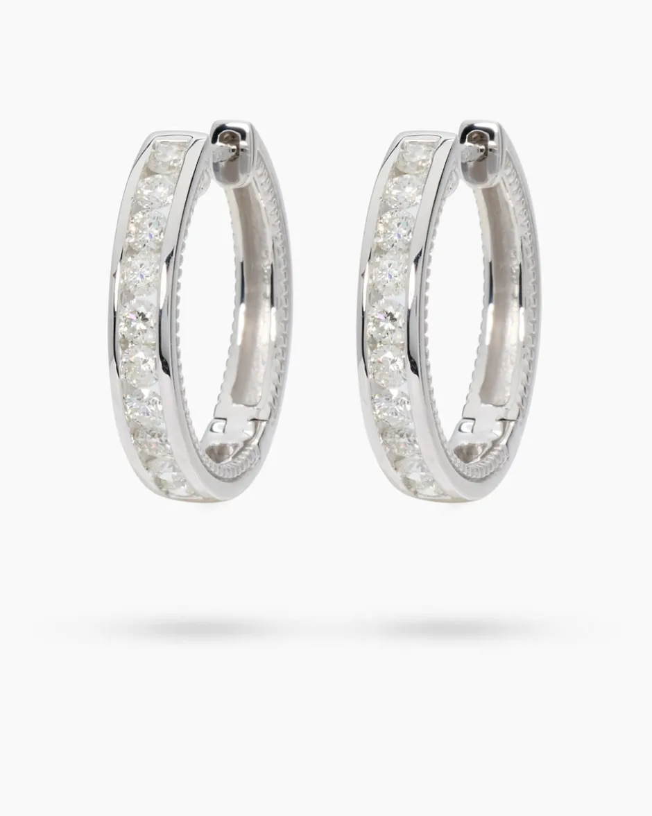 Online Brillant-Creolen 0,75 ct Ohrringe