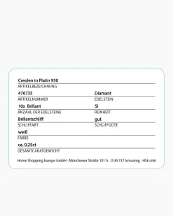 Outlet Brillant-Creolen 0,25 ct Ohrringe