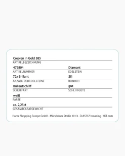 New Brillant-Creolen ca. 2,25 ct Ohrringe