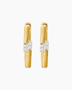 Brillant-Creolen, ca. 0,05 ct Ohrringe