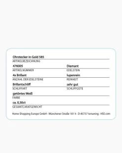 Best Brillant-Ohrstecker 0,30 ct Ohrringe