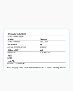 Brillant-Ohrstecker 0,75 ct Ohrringe