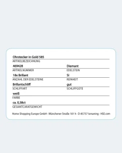 Discount Brillant-Ohrstecker 0,38 ct Ohrringe