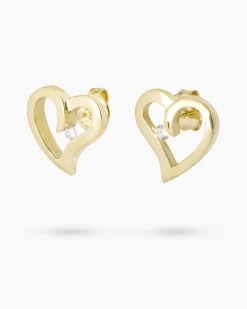New Brillant-Ohrstecker in Herzform 0,10 ct Ohrringe