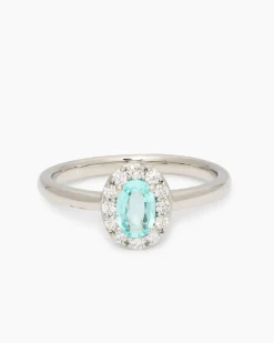 Outlet Brillantring mit Paraiba Turmalin Ringe