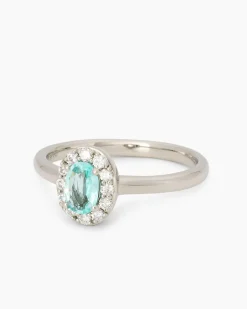 Outlet Brillantring mit Paraiba Turmalin Ringe