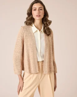 Discount Cardigan aus Bändchengarn Strickware