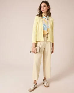 Discount Cardigan aus Bändchengarn Strickware