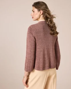 Discount Cardigan aus Bändchengarn Strickware