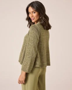 Discount Cardigan aus Bändchengarn Strickware
