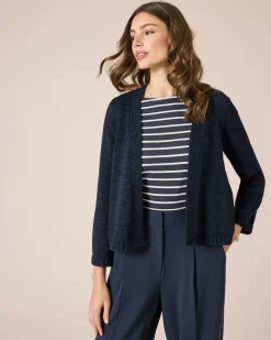 Discount Cardigan aus Bändchengarn Strickware