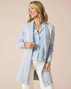 Clearance Cardigan im Ornament-Design Strickware