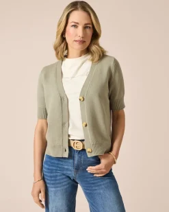 Sale Cardigan mit 1/2-Arm Strickware