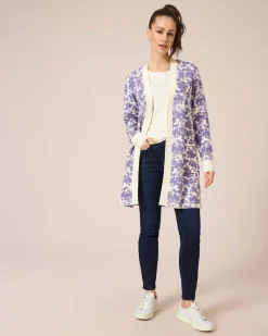 Cardigan mit Blumen-Jaquard Strickware