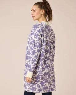 Cardigan mit Blumen-Jaquard Strickware