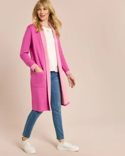 Online Cardigan mit Double-Colour Strickware