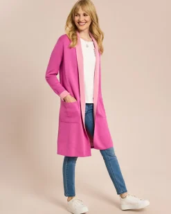 Online Cardigan mit Double-Colour Strickware