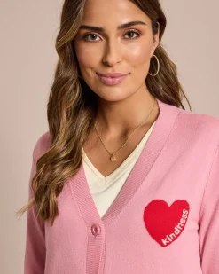 Outlet Cardigan mit Herz-Notiz Strickware