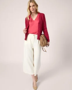 Cardigan mit Lochstrickmuster Strickware