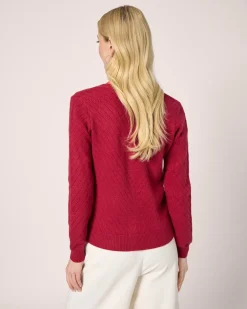 Cardigan mit Lochstrickmuster Strickware