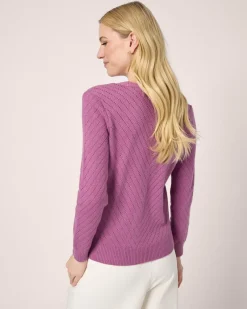 Cardigan mit Lochstrickmuster Strickware