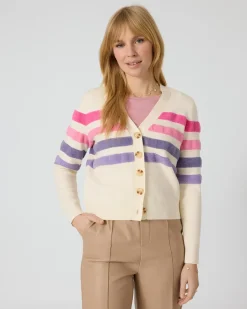 Hot Cardigan mit Streifen Strickware