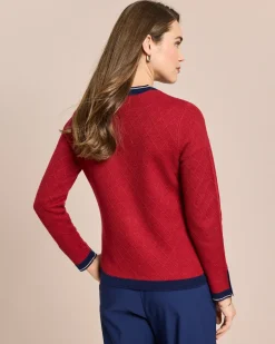 Online Cardigan mit Strickmuster und Kontrast Strickware