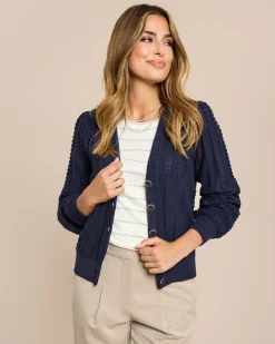 Online Cardigan mit Struktur Strickware