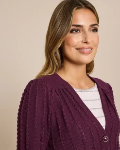 Online Cardigan mit Struktur Strickware