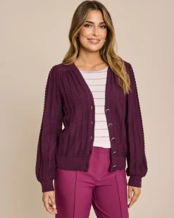 Online Cardigan mit Struktur Strickware