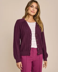 Online Cardigan mit Struktur Strickware