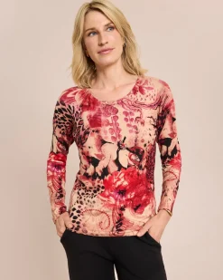 Classic Pullover Animal-Paisley-Rosen Strickware