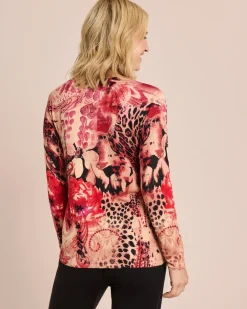 Classic Pullover Animal-Paisley-Rosen Strickware