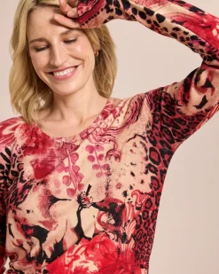 Classic Pullover Animal-Paisley-Rosen Strickware