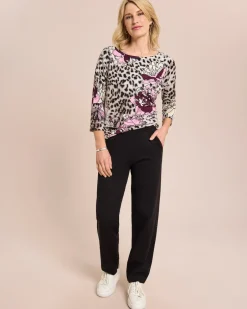 Online Classic Pullover Leopardenblüte Strickware