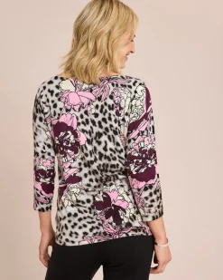 Online Classic Pullover Leopardenblüte Strickware