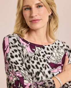 Online Classic Pullover Leopardenblüte Strickware