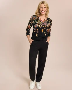 Hot Classic Pullover Paisley-Blüten-Optik Strickware