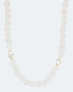 Collier aus Rainbow Mondstein & Hämatit Halsketten & Colliers