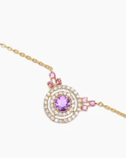 Clearance Collier mit Amethyst Halsketten & Colliers