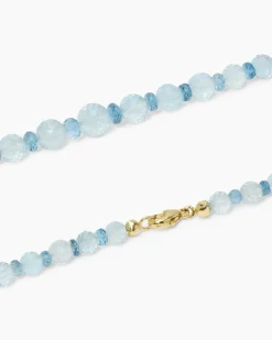 Best Collier mit Aquamarin Halsketten & Colliers
