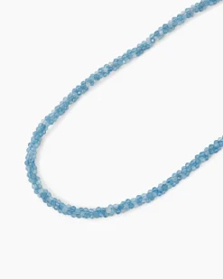 Clearance Collier mit Aquamarin Halsketten & Colliers